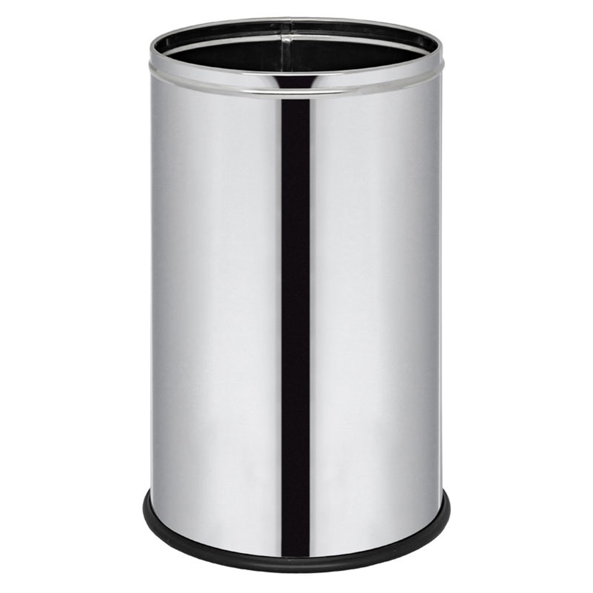 Büro Mülleimer ohne Deckel, Papierkorb, 18 l, Edelstahl