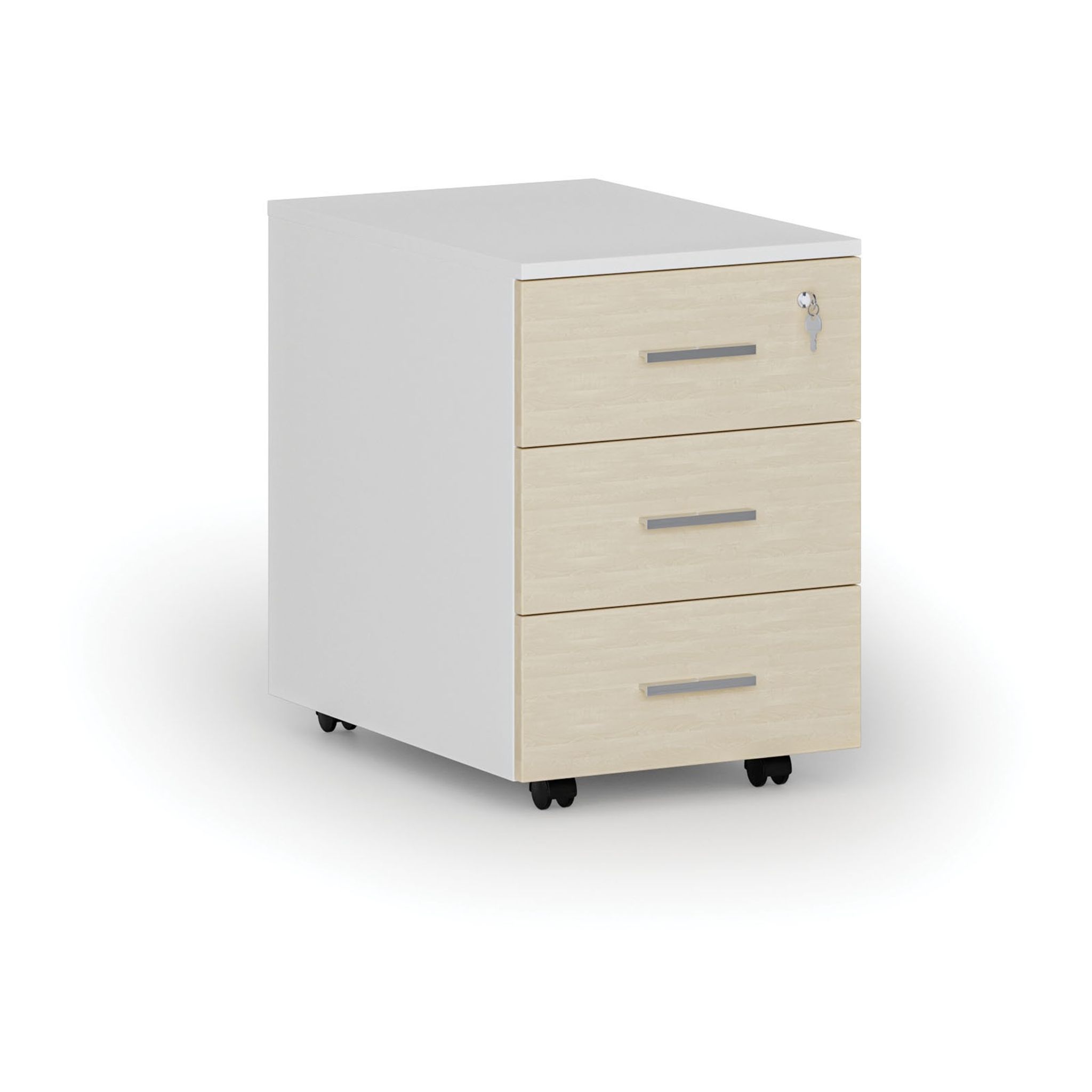 Büro-Rollcontainer PRIMO WHITE, 3 Schubladen