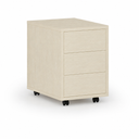 Büro-Rollcontainer PRIMO WOOD, PUSH-lock, 3 Schubladen, Birke
