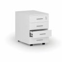 Büro-Rollcontainer SEGMENT, 4 Schubladen, weiß Büro-Rollcontainer SEGMENT, 4 Schubladen, weiß