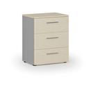 Büro-Schreibtischkommode PRIMO GRAY, 740 x 600 x 420 mm, Grau/Birke