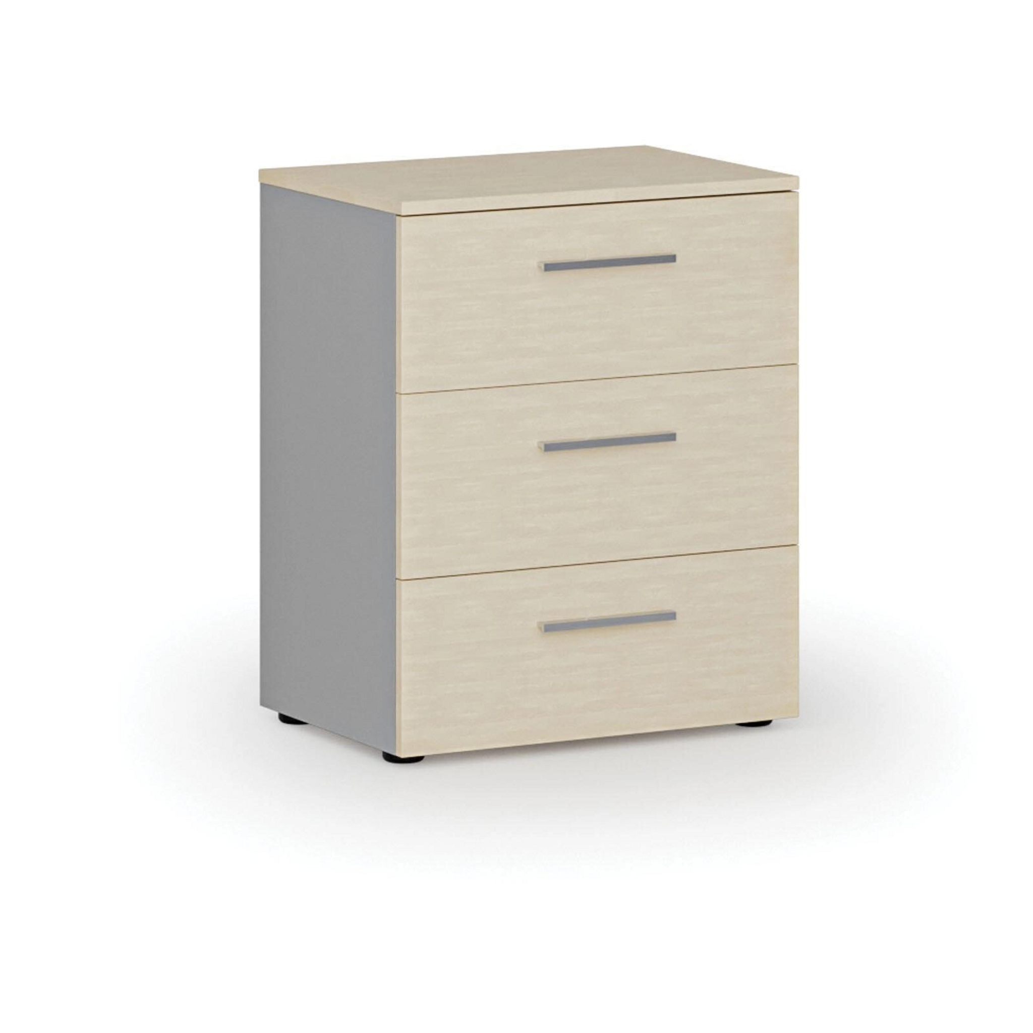 Büro-Schreibtischkommode PRIMO GRAY, 740 x 600 x 420 mm