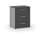 Büro-Schreibtischkommode PRIMO GRAY, 740 x 600 x 420 mm, grau/Graphit