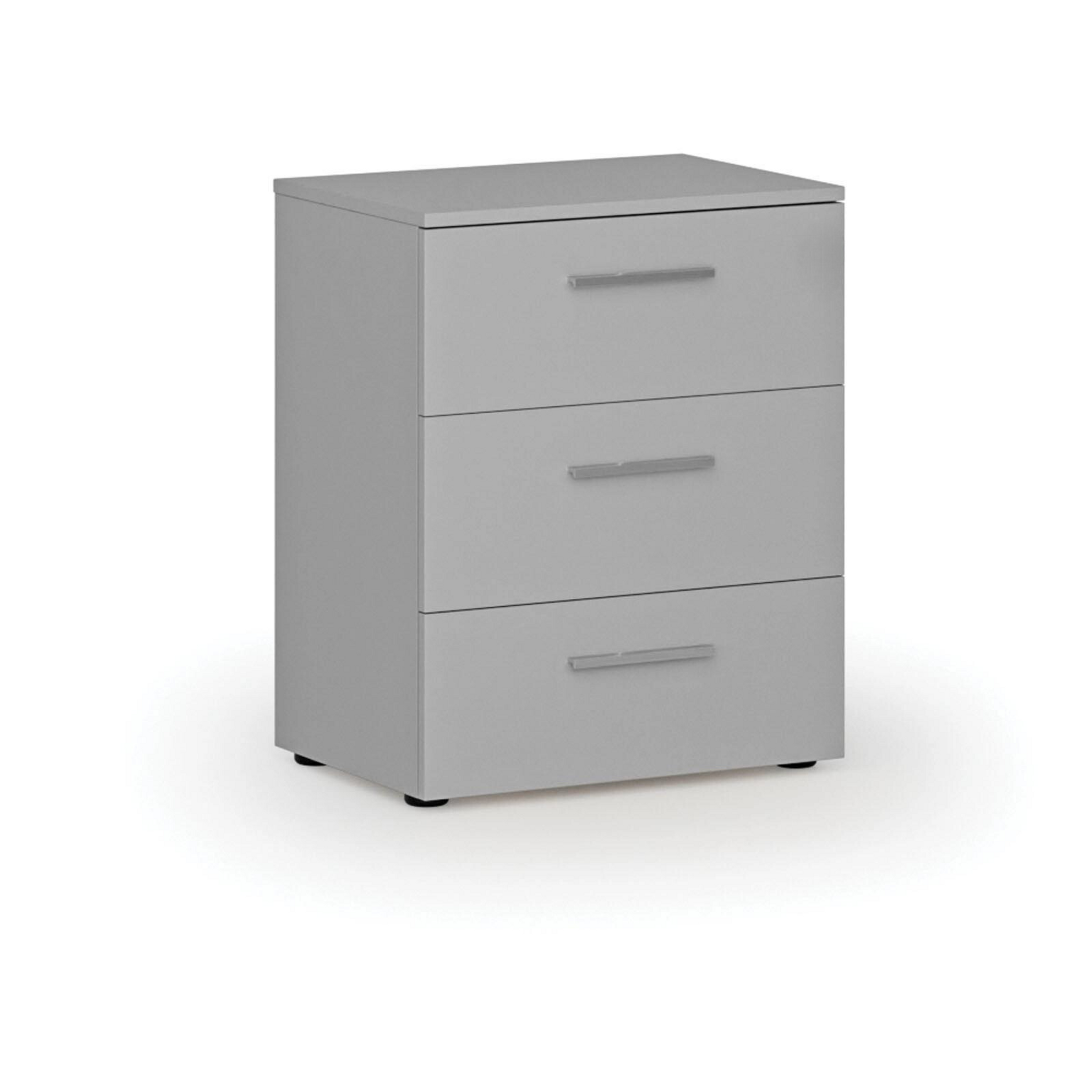 Büro-Schreibtischkommode PRIMO GRAY, 740 x 600 x 420 mm, grau