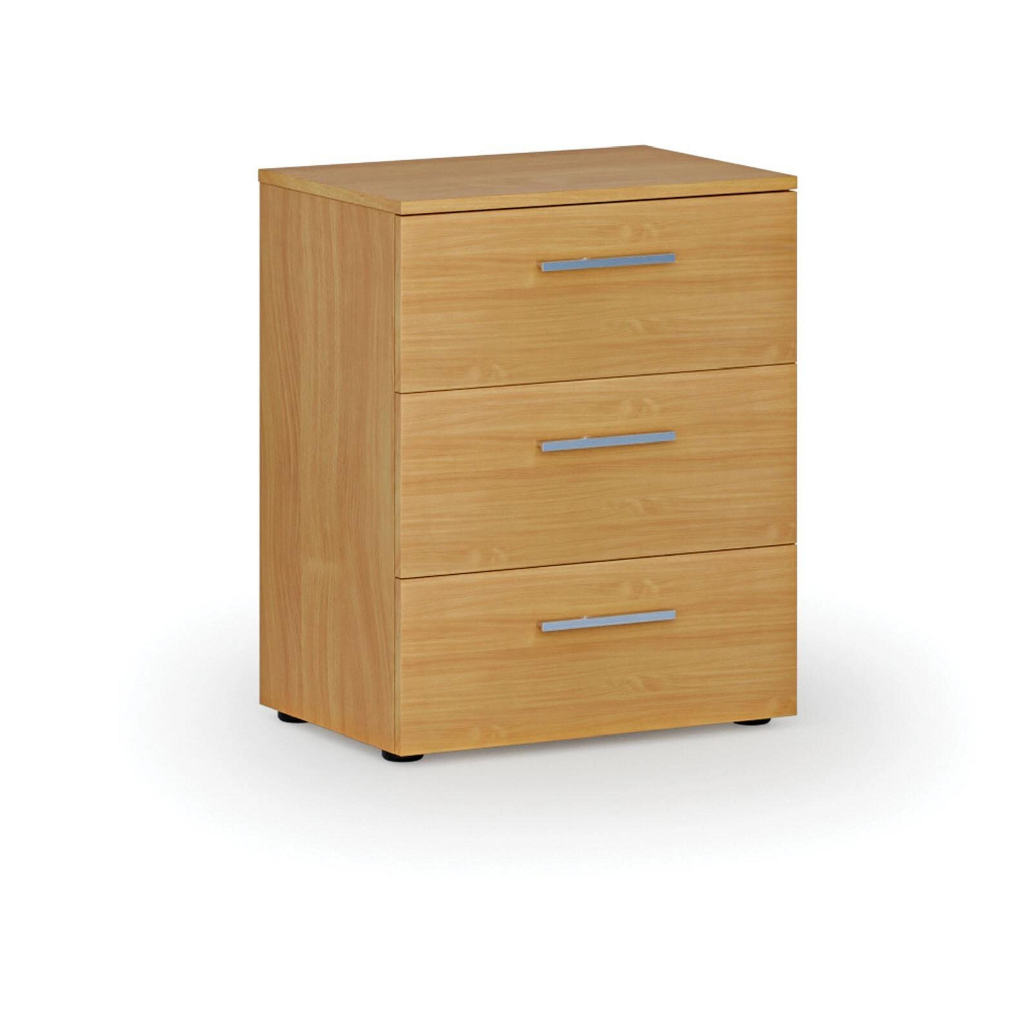 Büro-Schreibtischkommode PRIMO WOOD, 740 x 600 x 420 mm, Buche