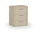 Büro-Schreibtischkommode PRIMO WOOD, 740 x 600 x 420 mm, Eiche natur