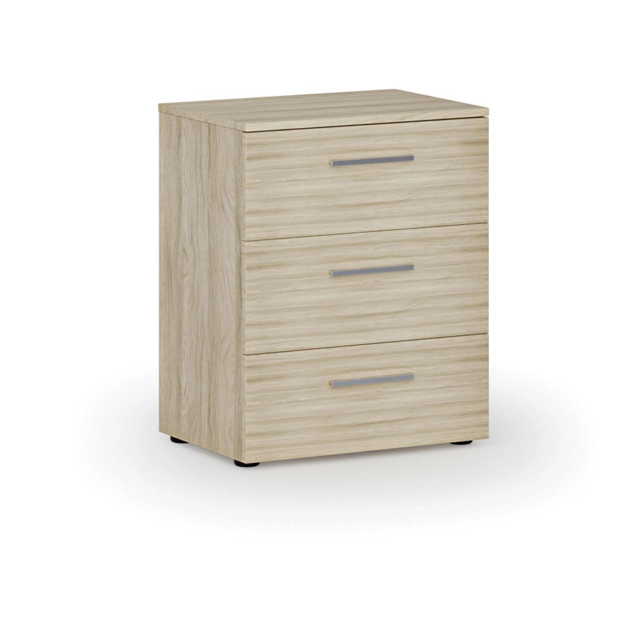 Büro-Schreibtischkommode PRIMO WOOD, 740 x 600 x 420 mm, Eiche natur