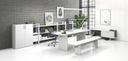 Büro-Wandregal dreifach SOLID, 1250 x 200 x 1075 mm, weiß