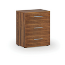 Bürokommode für Schreibtisch PRIMO WOOD, 740 x 600 x 420 mm, Nussbaum