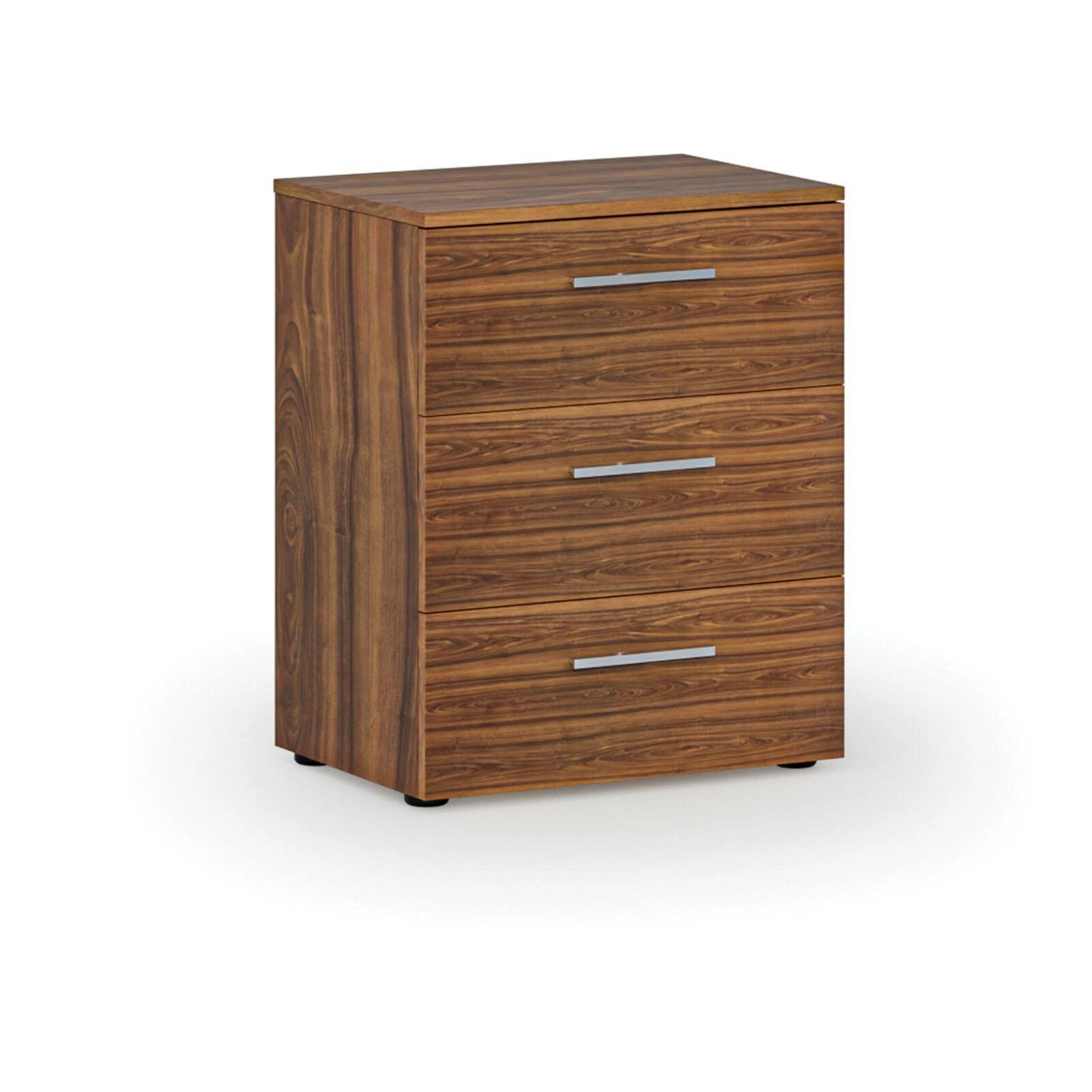 Bürokommode für Schreibtisch PRIMO WOOD, 740 x 600 x 420 mm, Nussbaum