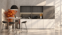 Büroküche NIKA mit Waschbecken und Wasserhahn 1000 x 600 x 2000 mm, grau, links