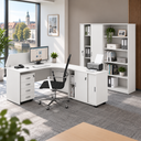 Büromöbelset MIRELLI, Typ C, rechts, weiß Büromöbelset MIRELLI, Typ C, rechts, weiß