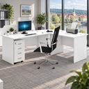 Büromöbelset MIRELLI, TYP E, weiß Büromöbelset MIRELLI, TYP E, weiß