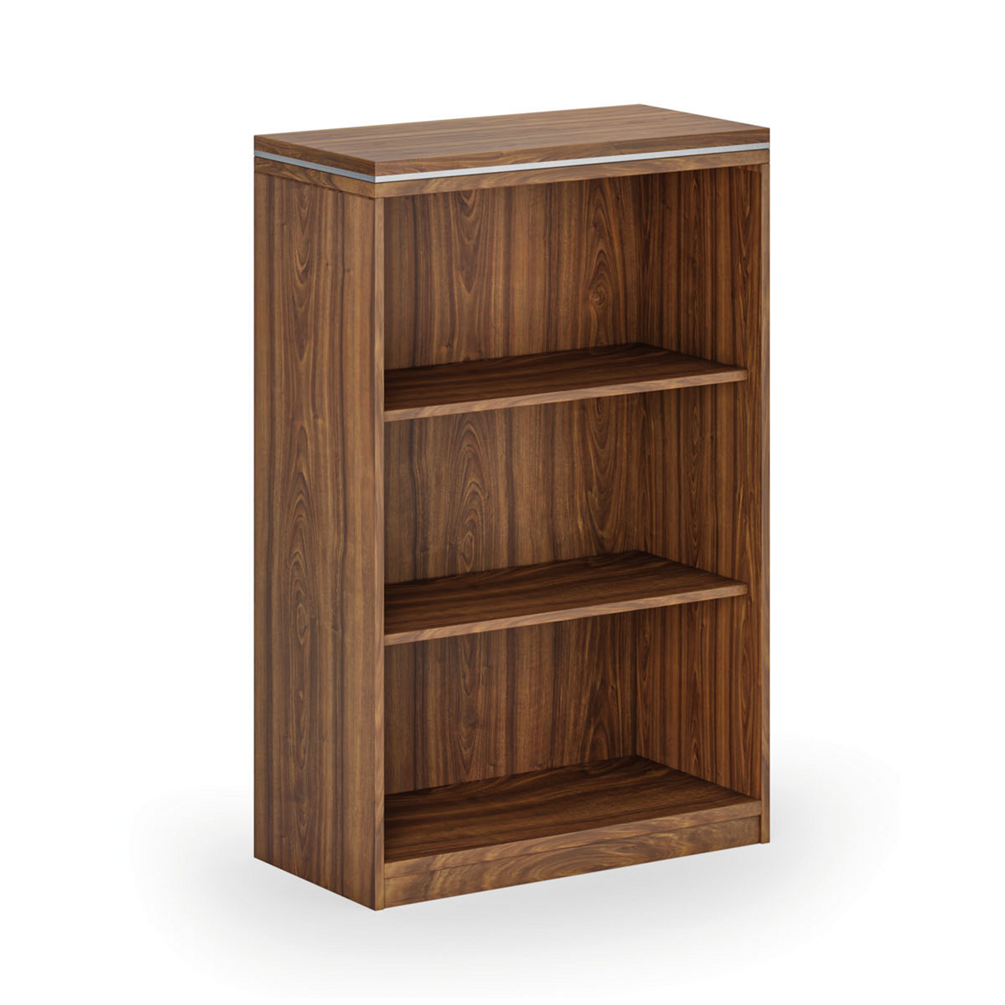 Büroregal ARRISTO LUX, 800 x 400 x 1236 mm, Nussbaum