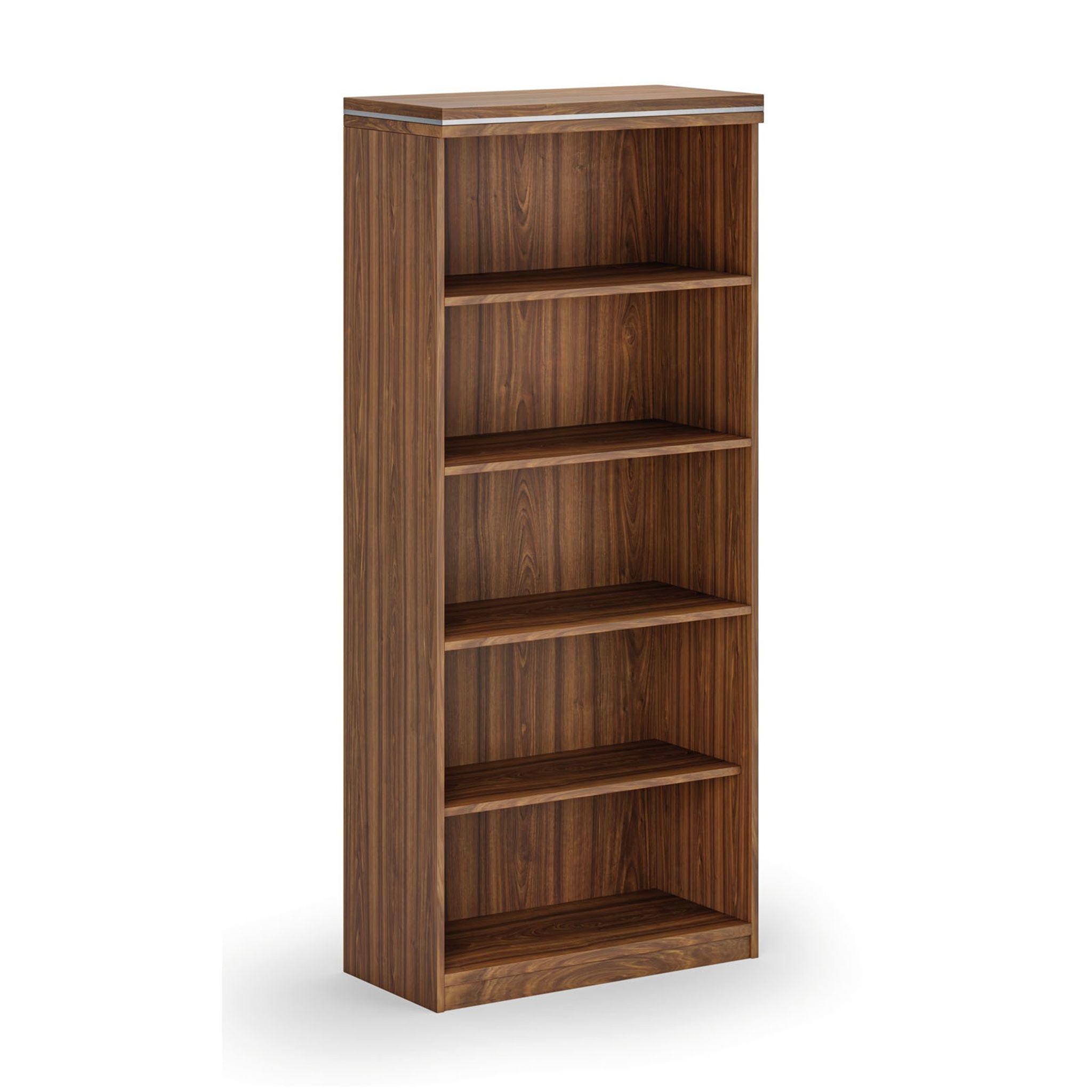 Büroregal ARRISTO LUX, 800 x 400 x 1836 mm, Nussbaum