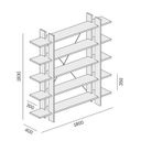 Büroregal, hoch, lang SOLID, 1800 x 400 x 1825 mm, weiß