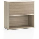 Büroregal LAYERS, kurz, 1 Box, 800 x 400 x 777, Eiche natur / Eiche gebeizt