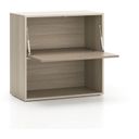 Büroregal LAYERS, kurz, 1 Box, 800 x 400 x 777, Eiche natur / Eiche gebeizt