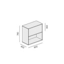 Büroregal LAYERS, kurz, 1 Box, 800 x 400 x 777, Eiche natur / Eiche gebeizt