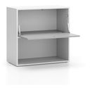 Büroregal LAYERS, kurz, 1 Box, 800 x 400 x 777, weiß / grau