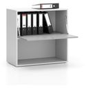 Büroregal LAYERS, kurz, 1 Box, 800 x 400 x 777, weiß / grau