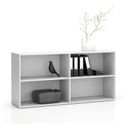 Büroregal LAYERS, lang, 2 Böden, 1582 x 400 x 777, weiß