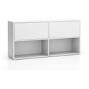 Büroregal LAYERS, lang, 2 Boxen, 1582 x 400 x 777, weiß