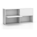 Büroregal LAYERS, lang, 2 Boxen, 1582 x 400 x 777, weiß