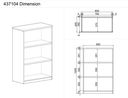 Büroregal MIRELLI, 800 x 400 x 1200 mm, Kirschbaum