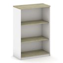 Büroregal MIRELLI, 800 x 400 x 1200 mm, weiß/Eiche sonoma