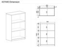 Büroregal MIRELLI, 800 x 400 x 1200 mm, weiß