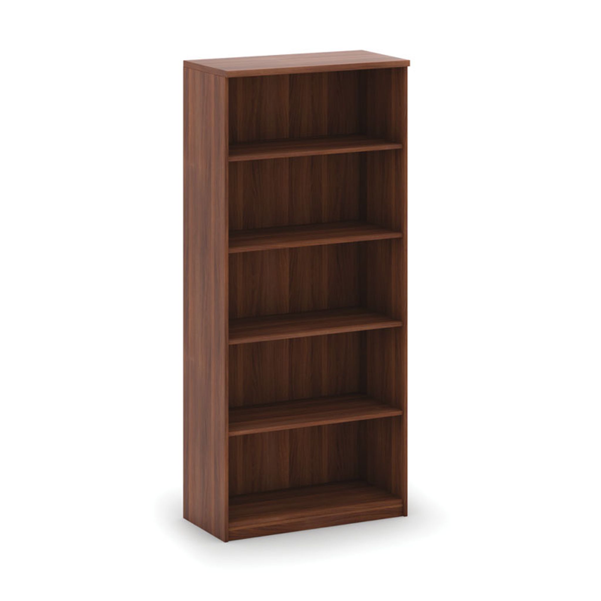 Büroregal MIRELLI, 800 x 400 x 1800 mm, Nussbaum