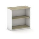 Büroregal MIRELLI, 800 x 400 x 800 mm, weiß/Eiche sonoma