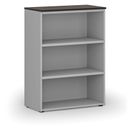 Büroregal PRIMO GRAY, 1087 x 800 x 420 mm, grau/Wenge