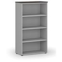 Büroregal PRIMO GRAY, 1434 x 800 x 420 mm, grau/Wenge