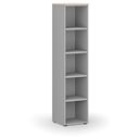 Büroregal PRIMO GRAY, 400 x 420 x 1781 mm, grau/Birke