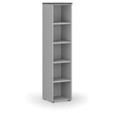 Büroregal PRIMO GRAY, 400 x 420 x 1781 mm, grau/Graphit