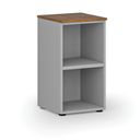 Büroregal PRIMO GRAY, 400 x 420 x 740 mm, grau/Nussbaum