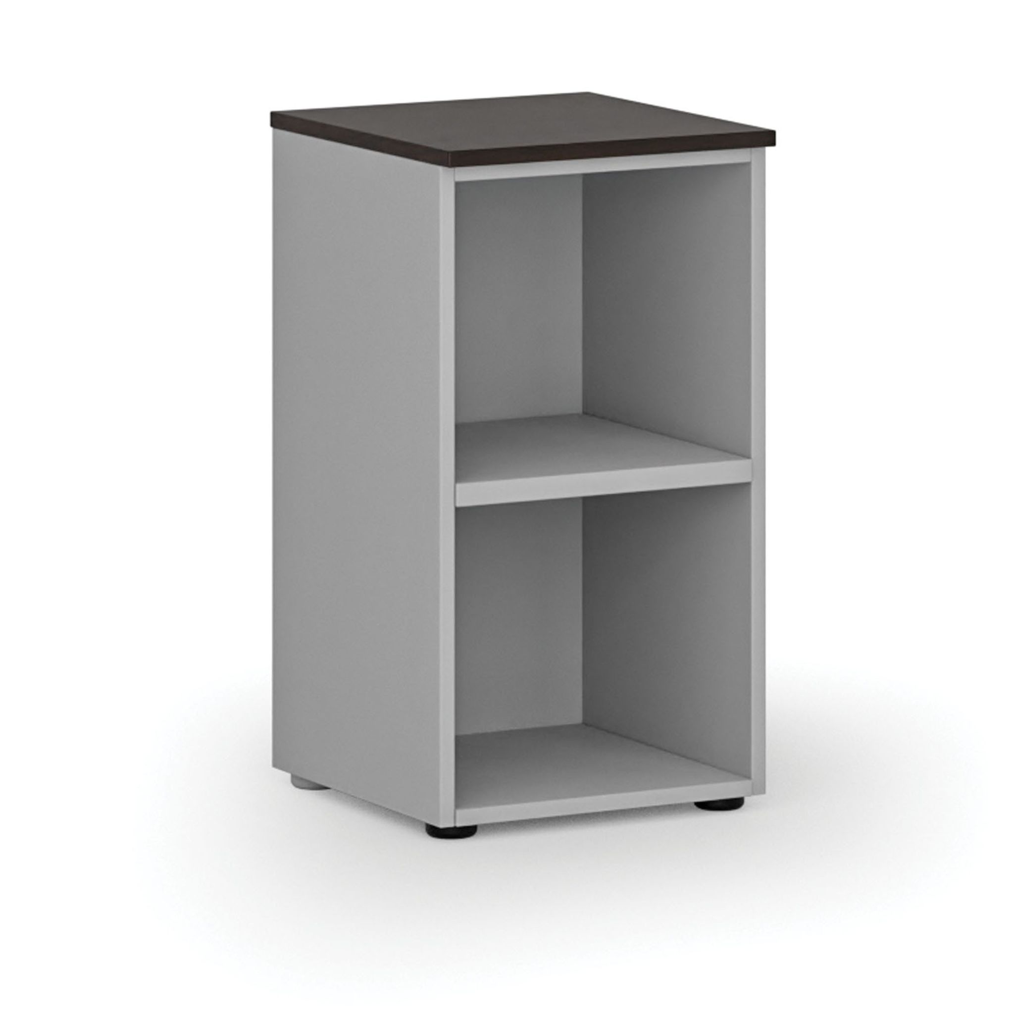 Büroregal PRIMO GRAY, 400 x 420 x 740 mm, grau/Wenge