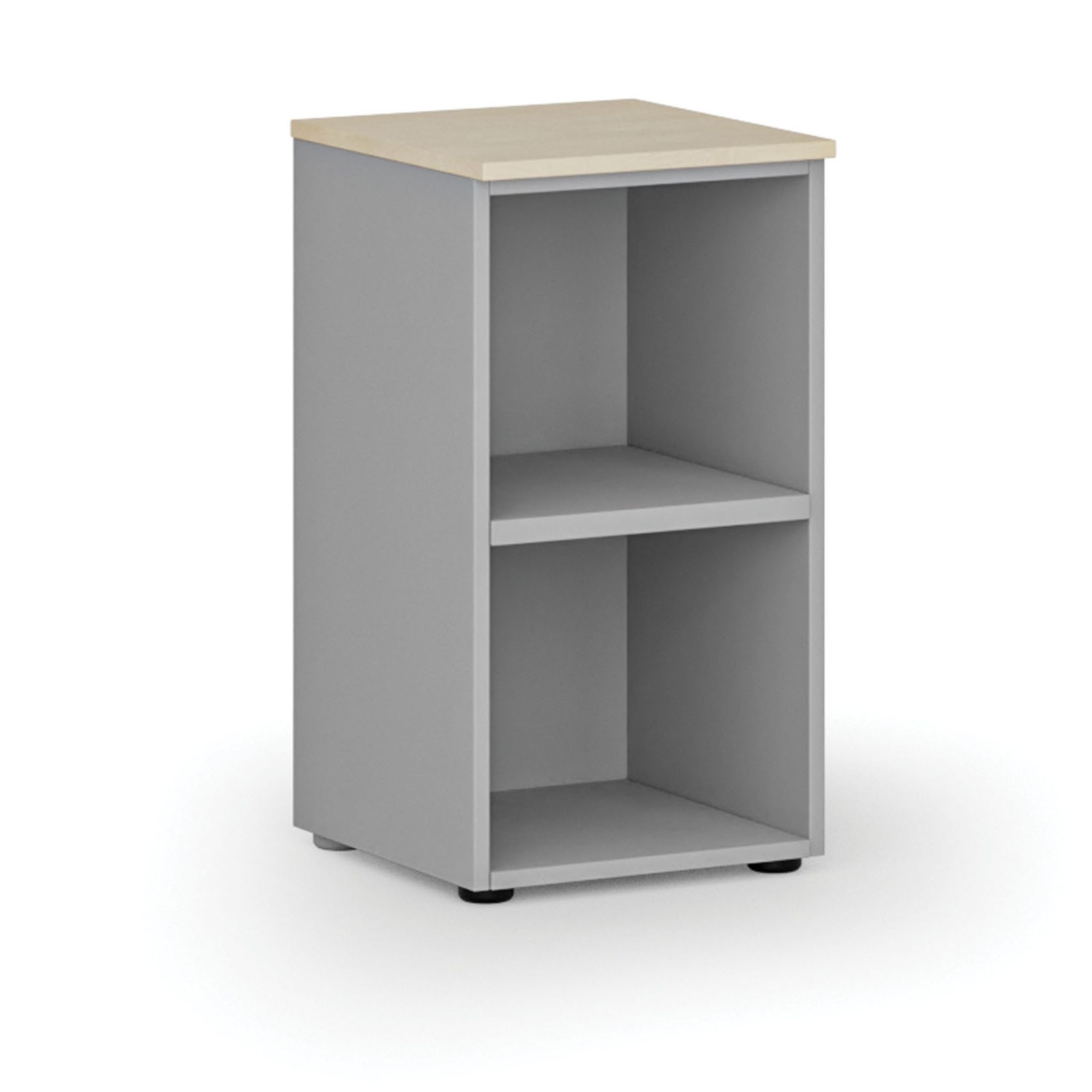 Büroregal PRIMO GRAY, 740 x 400 x 420 mm, grau/Birke