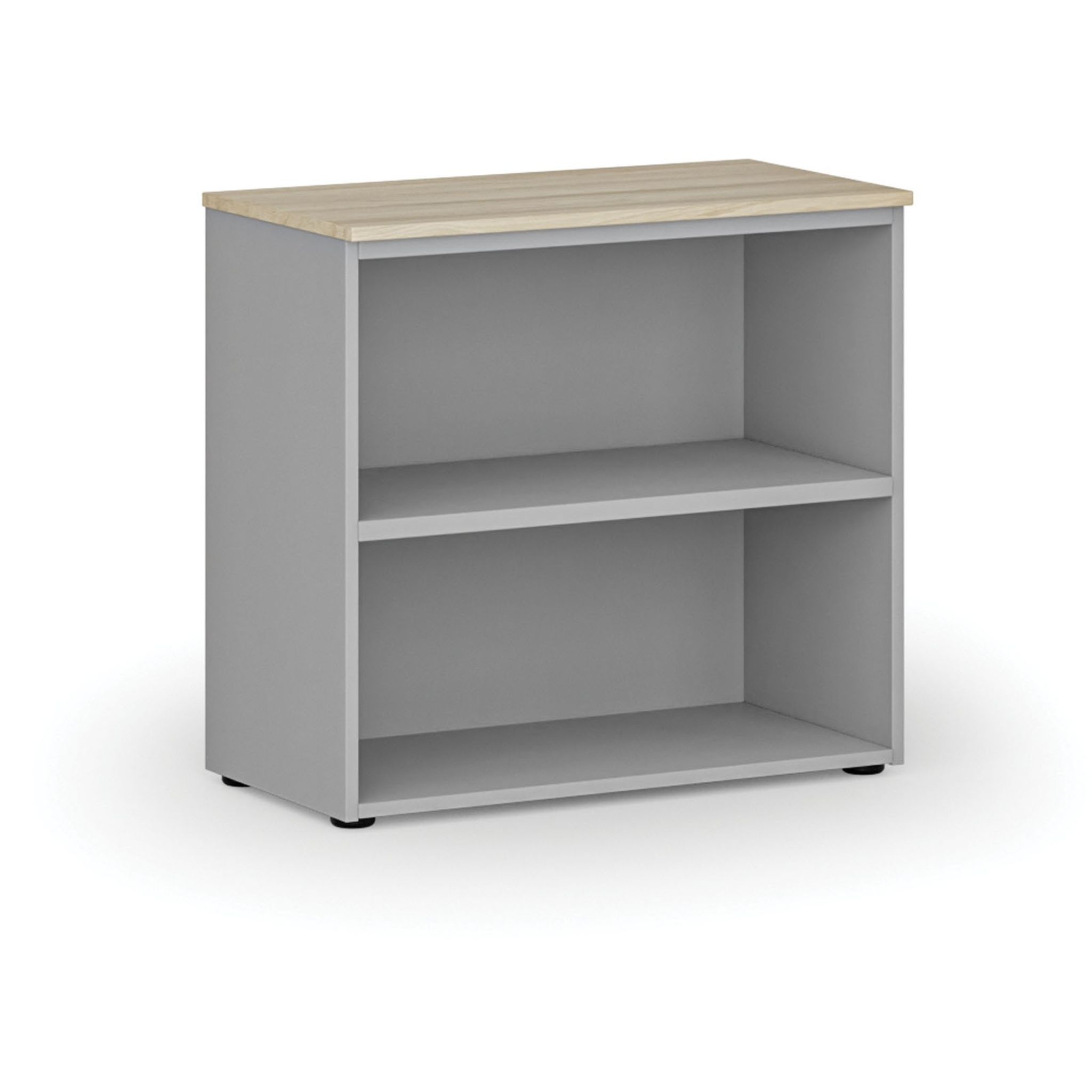 Büroregal PRIMO GRAY, 740 x 800 x 420 mm, Eiche grau/natur