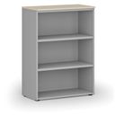 Büroregal PRIMO GRAY, 800 x 420 x 1087 mm, grau/Birke