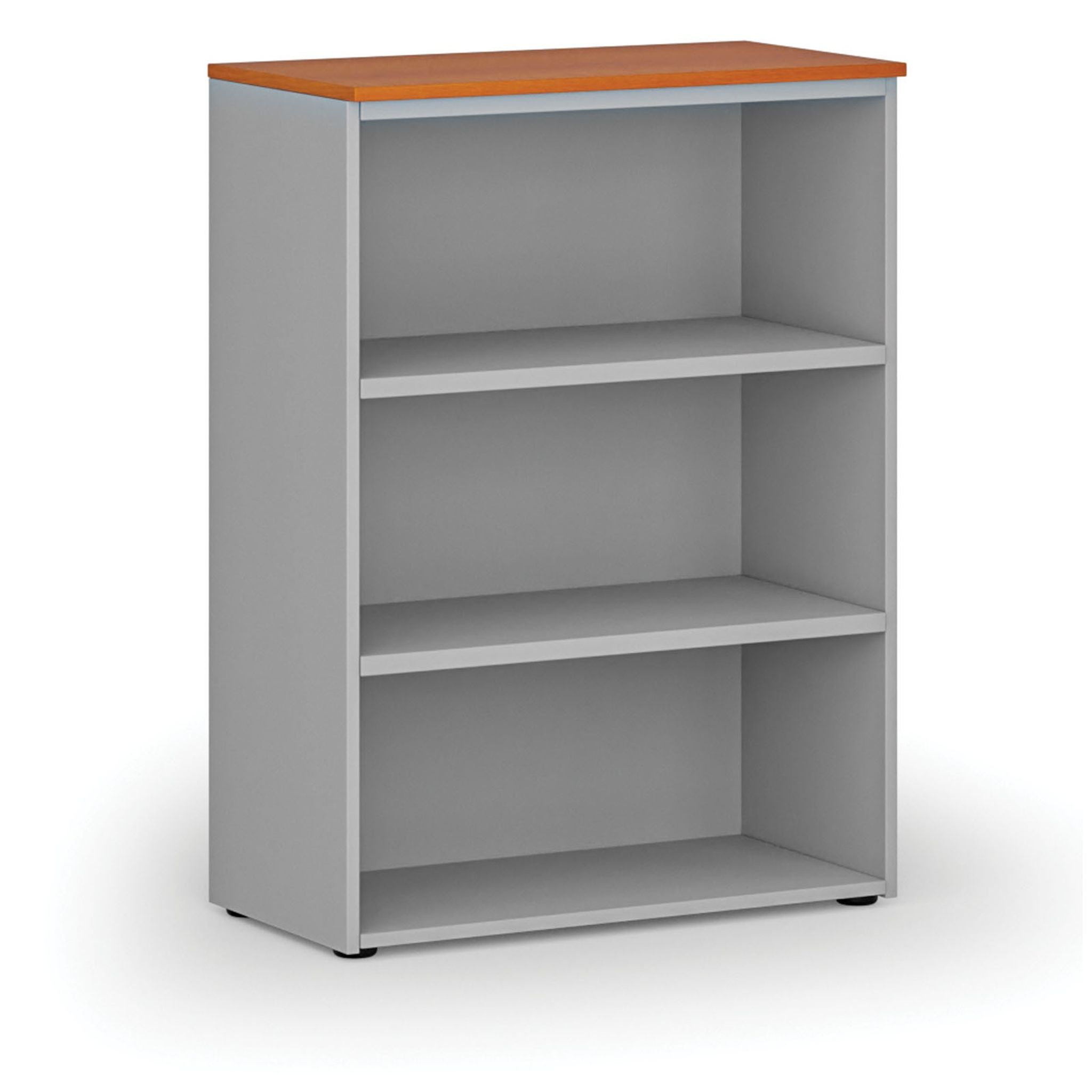 Büroregal PRIMO GRAY, 800 x 420 x 1087 mm, grau/Kirsche