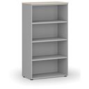 Büroregal PRIMO GRAY, 800 x 420 x 1434 mm, grau/Birke