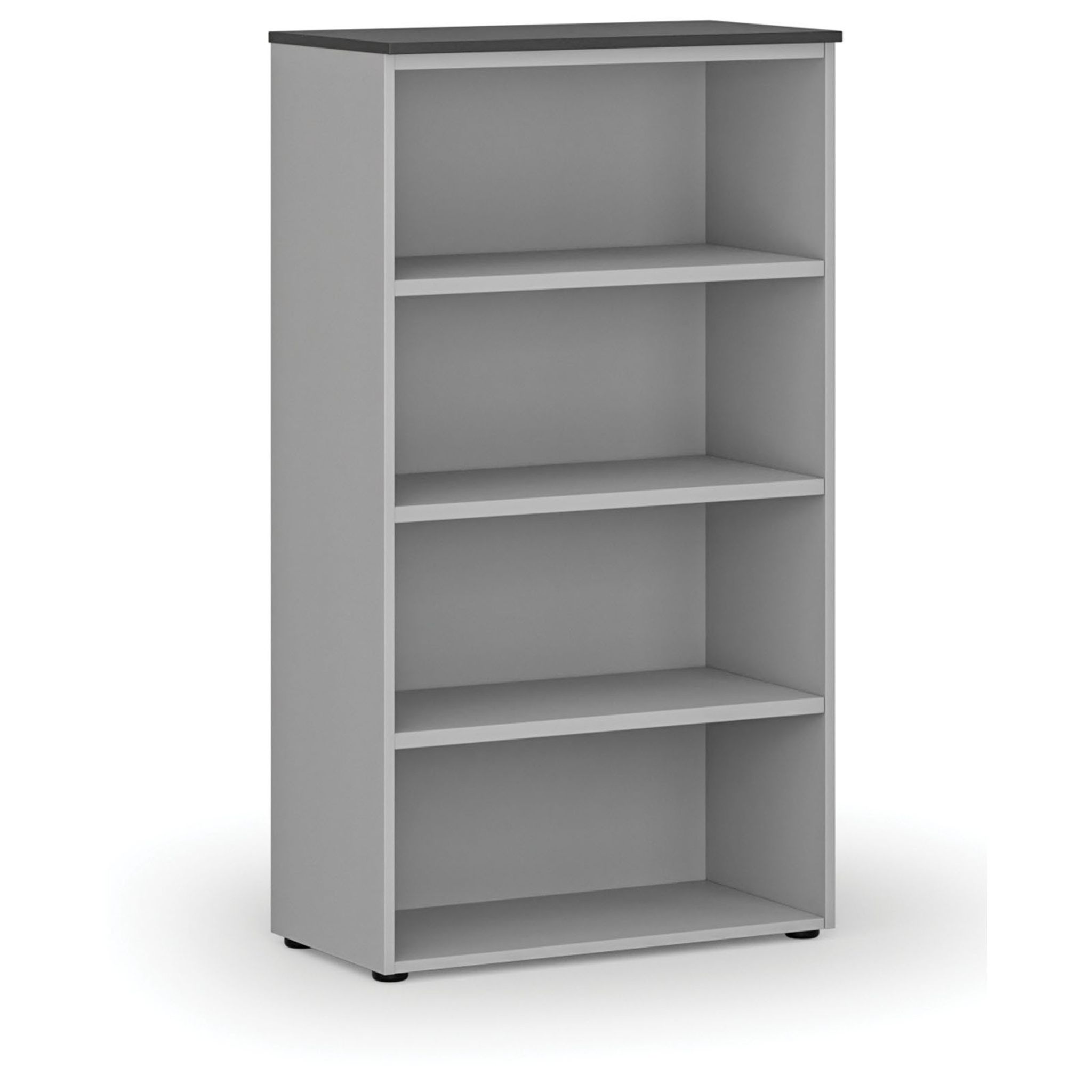 Büroregal PRIMO GRAY, 800 x 420 x 1434 mm, grau/Graphit