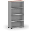 Büroregal PRIMO GRAY, 800 x 420 x 1434 mm, grau/Kirsche