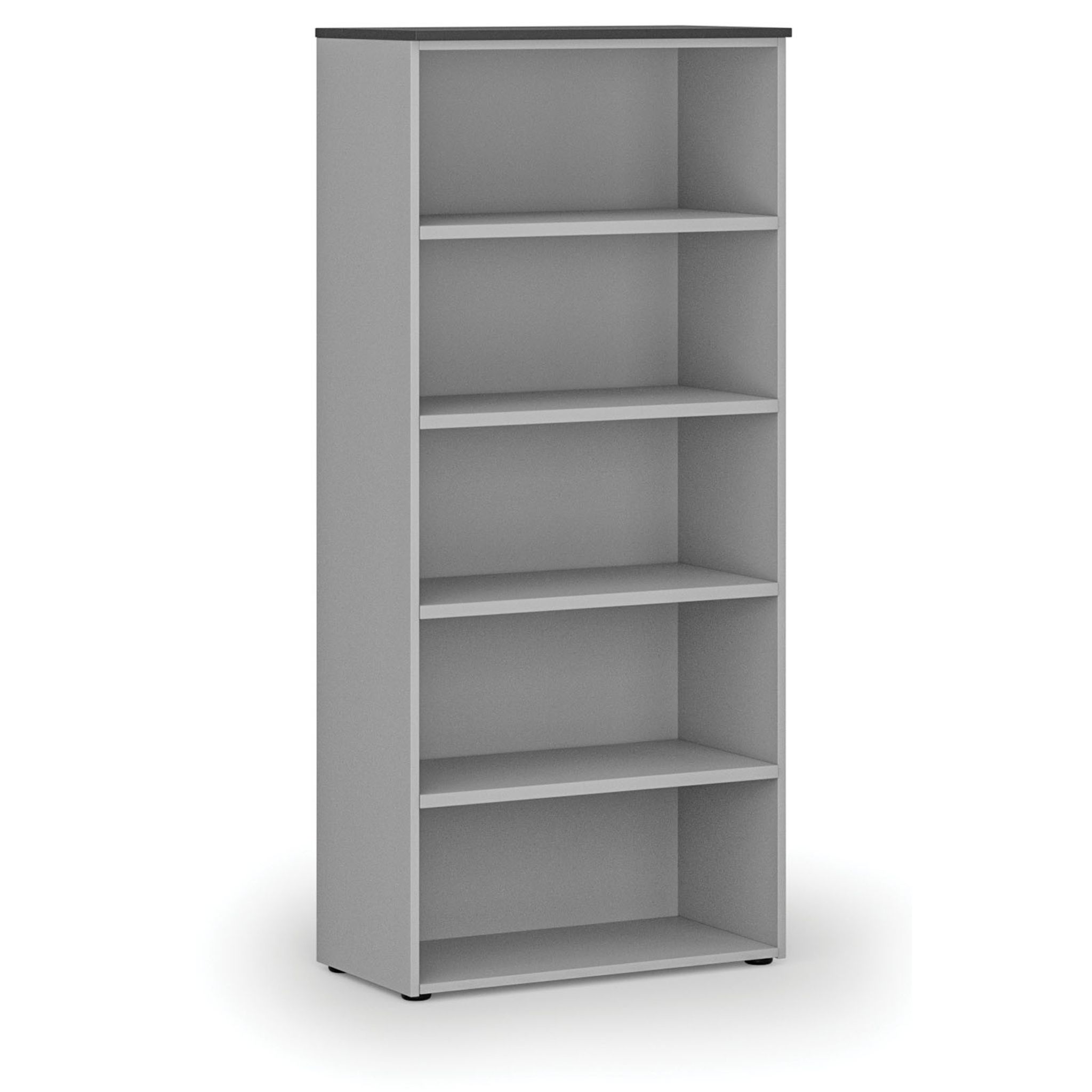 Büroregal PRIMO GRAY, 800 x 420 x 1781 mm, grau/Graphit
