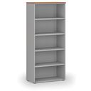Büroregal PRIMO GRAY, 800 x 420 x 1781 mm, grau/Kirsche