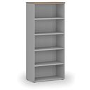 Büroregal PRIMO GRAY, 800 x 420 x 1781 mm, grau/Nussbaum