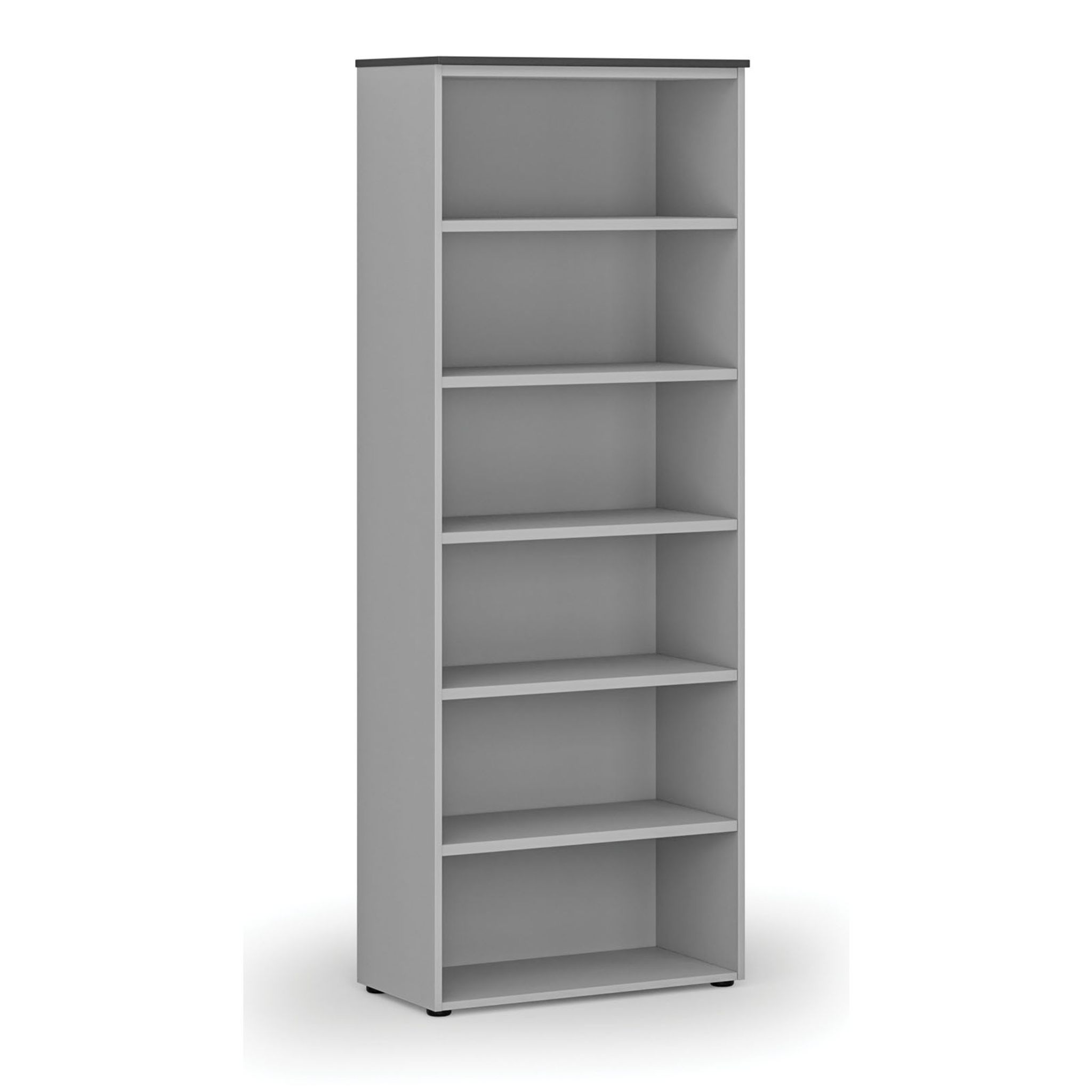 Büroregal PRIMO GRAY, 800 x 420 x 2128 mm, grau/Graphit